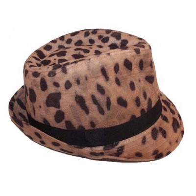 New NWT Collection 18 Fedora Hat Cap Animal Print Leopard Fully Adjustable Tan 799927526648 eb-77833739